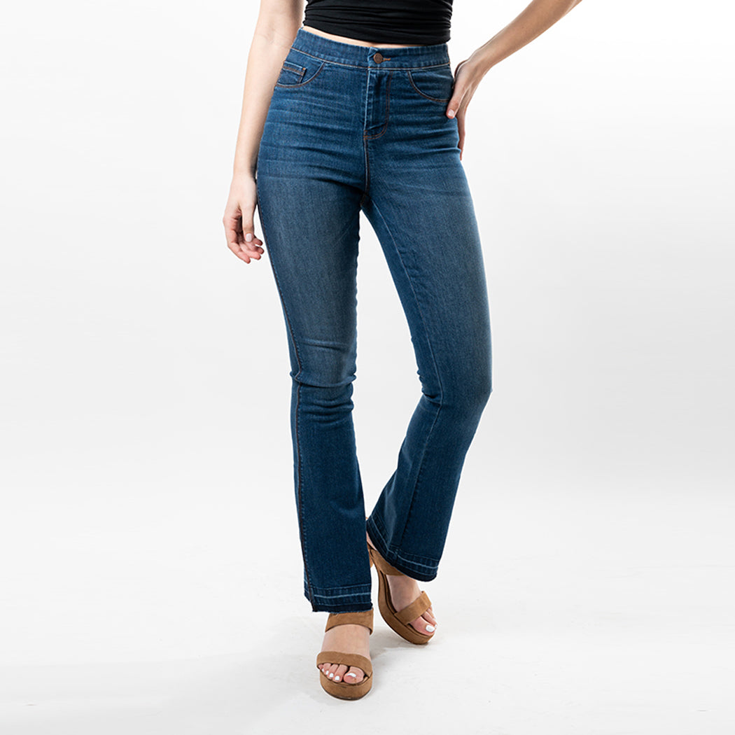 Undone Hem Bootcut Fashion Style