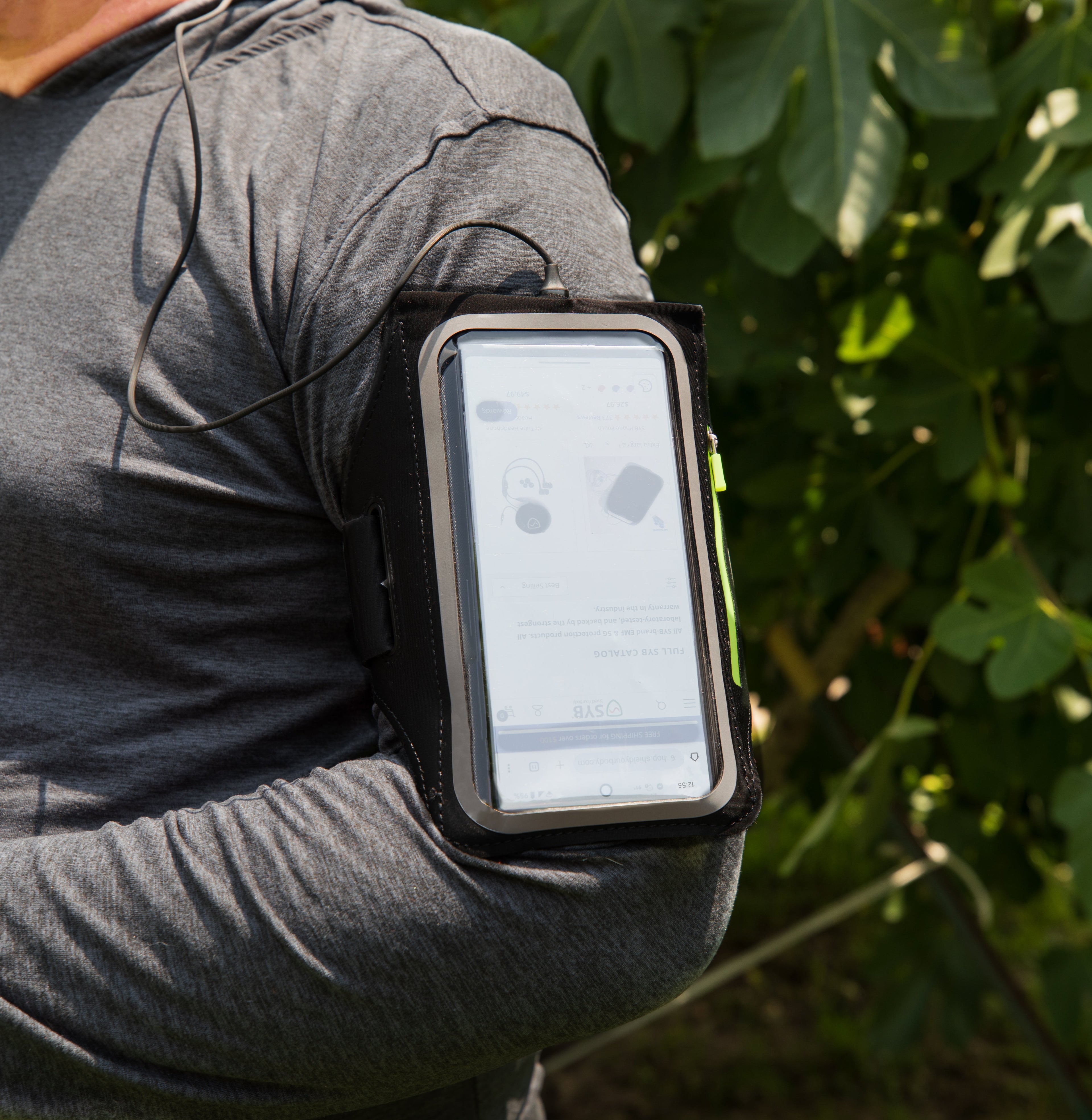 SYB Arm Band Phone Pouch – Lab-Tested EMF & 5G Protection for Workouts