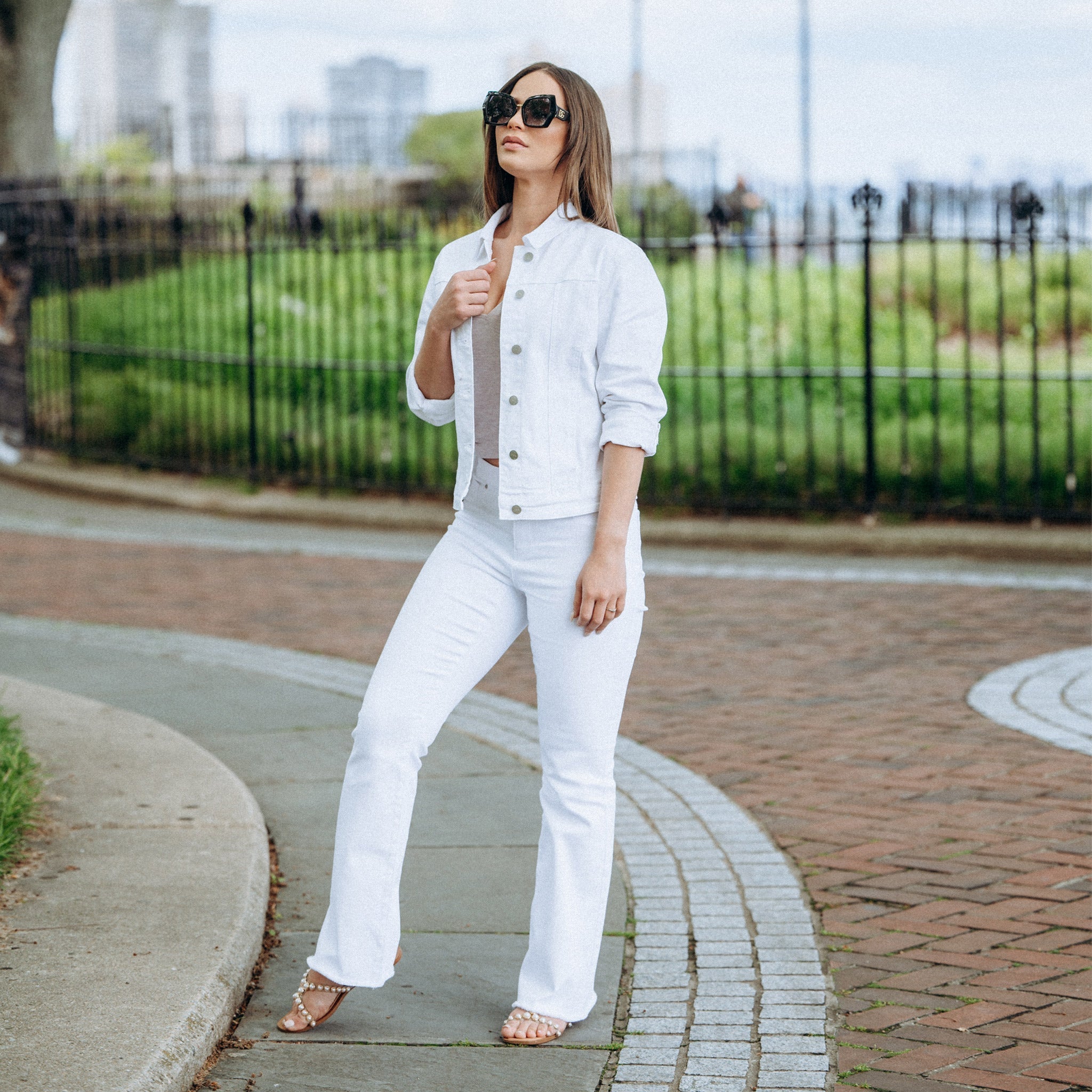 3/4 Sleeve Front Pocketed Jacket