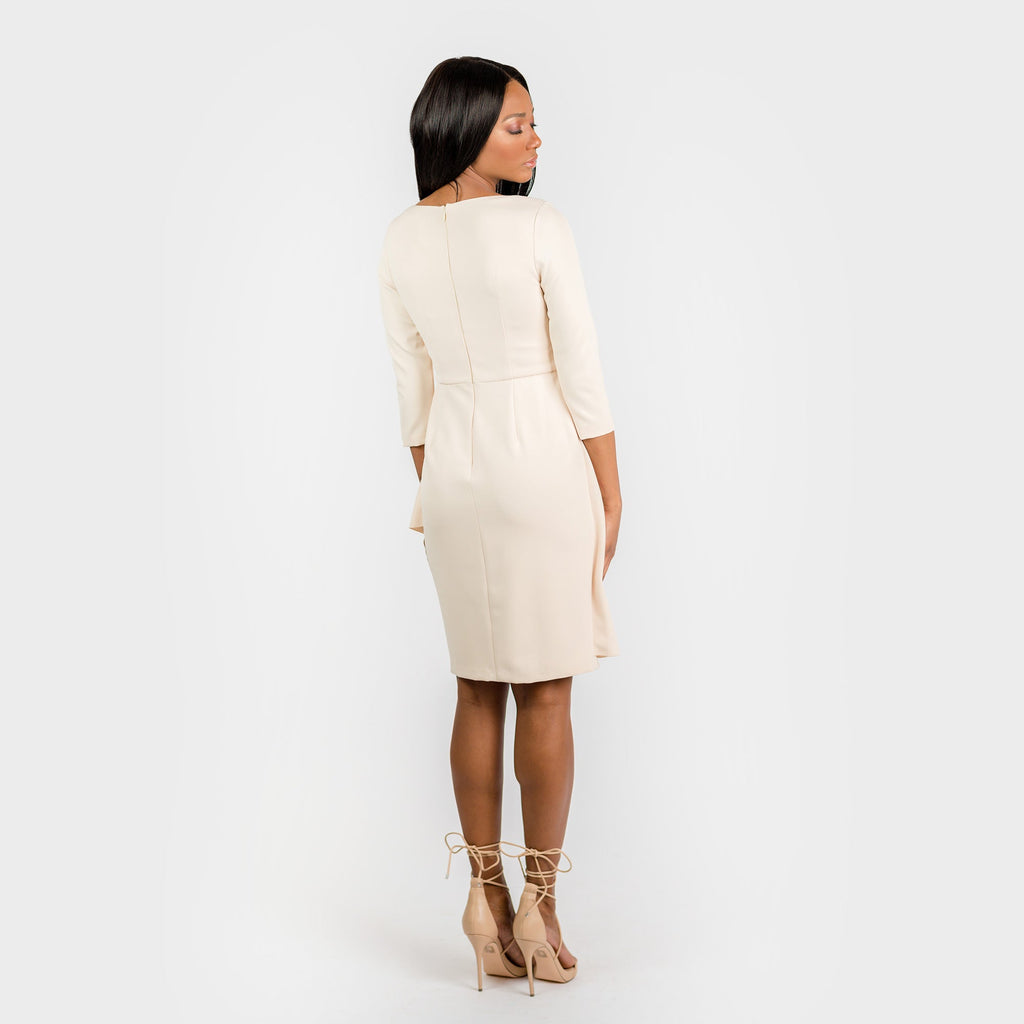 The 3/4 Sleeve Assymmetric Neckline with Overskirt Classic