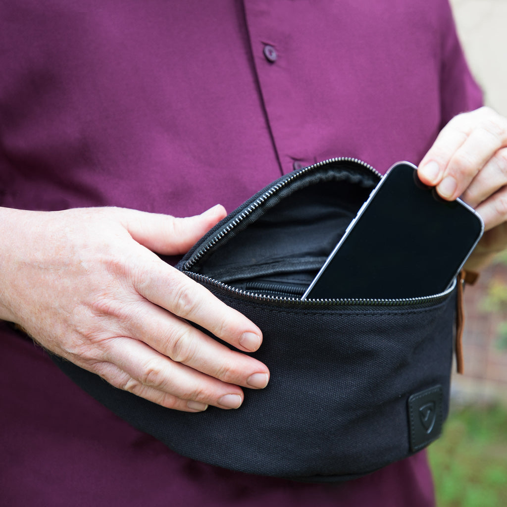 SYB Cross Body Fanny Pack – Canvas Traveler | EMF & 5G Blocking Bag