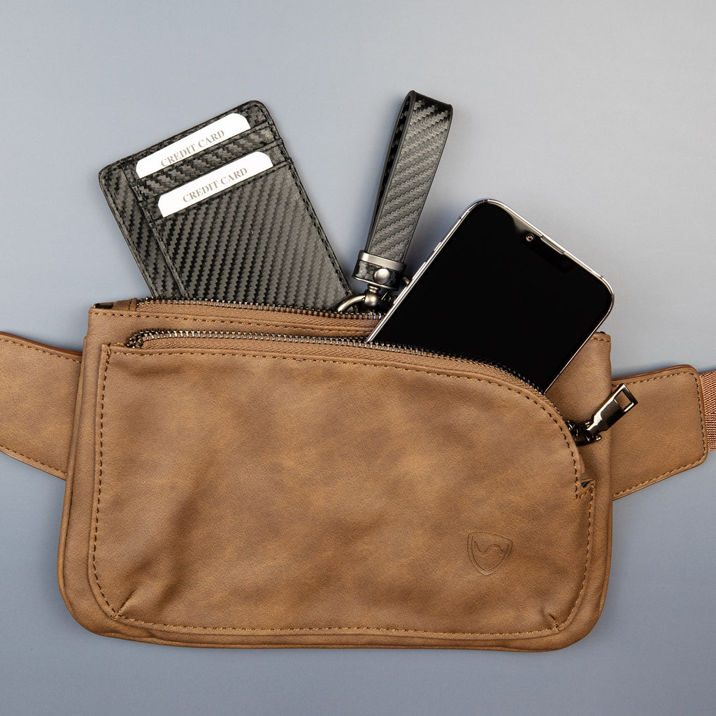 SYB Cross Body Fanny Pack – Metro Vegan Leather | EMF & 5G Blocking Bag