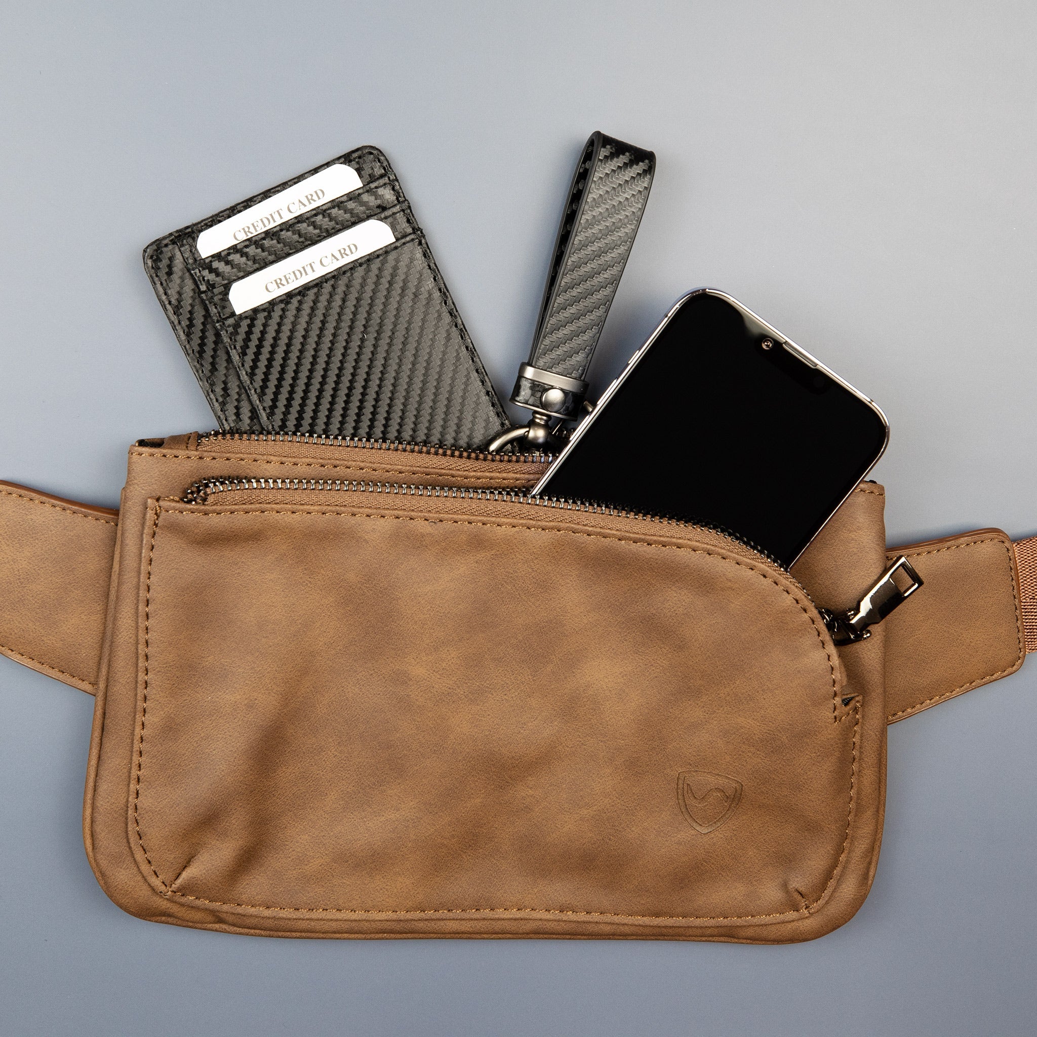 SYB Cross Body Fanny Pack – Metro Vegan Leather | EMF & 5G Blocking Bag