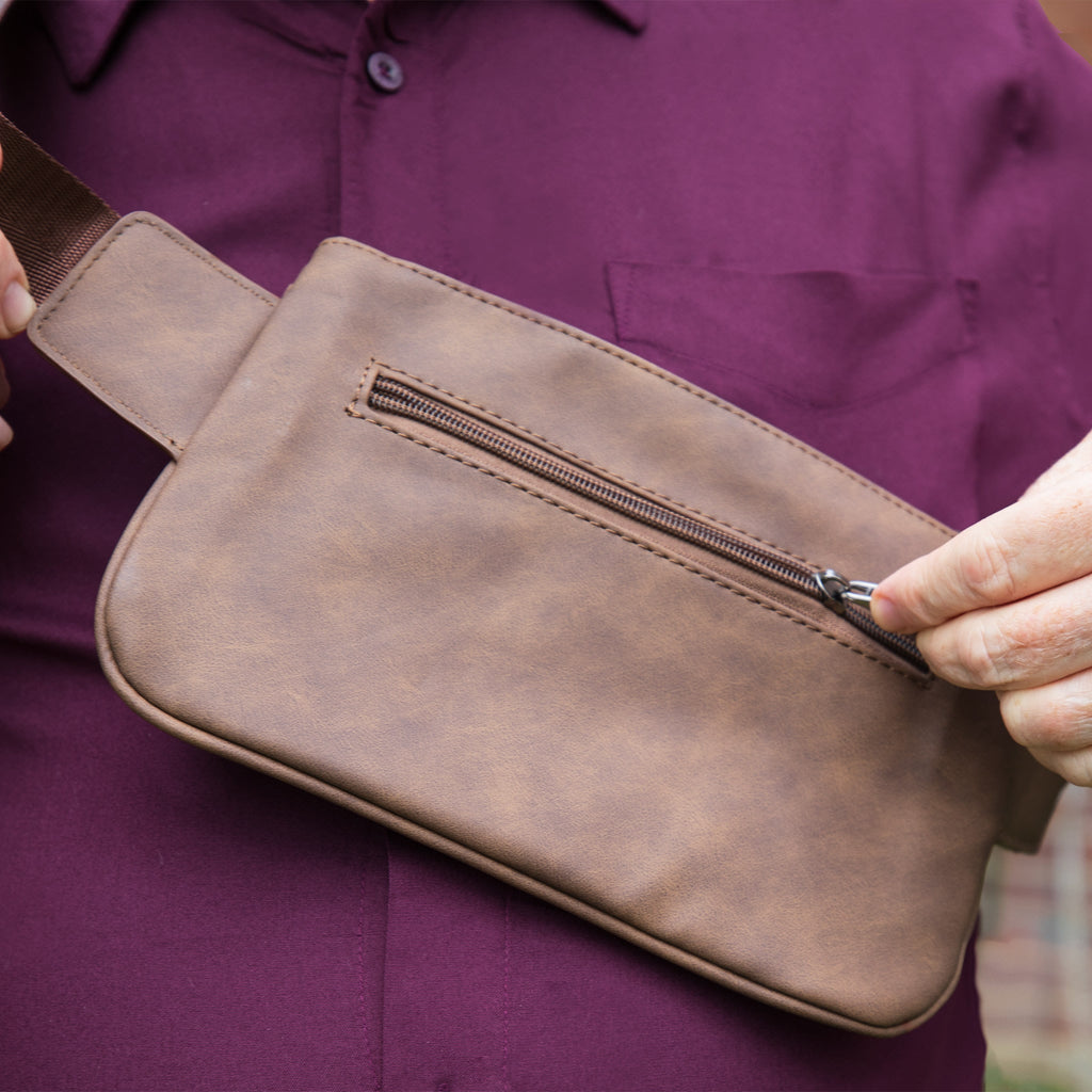 SYB Cross Body Fanny Pack – Metro Vegan Leather | EMF & 5G Blocking Bag