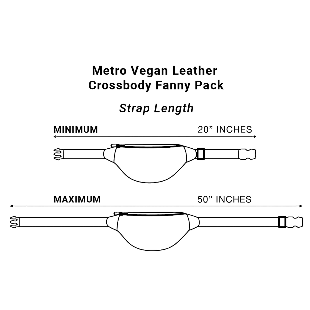 SYB Cross Body Fanny Pack – Metro Vegan Leather | EMF & 5G Blocking Bag