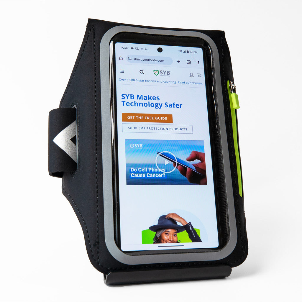 SYB Arm Band Phone Pouch – Lab-Tested EMF & 5G Protection for Workouts