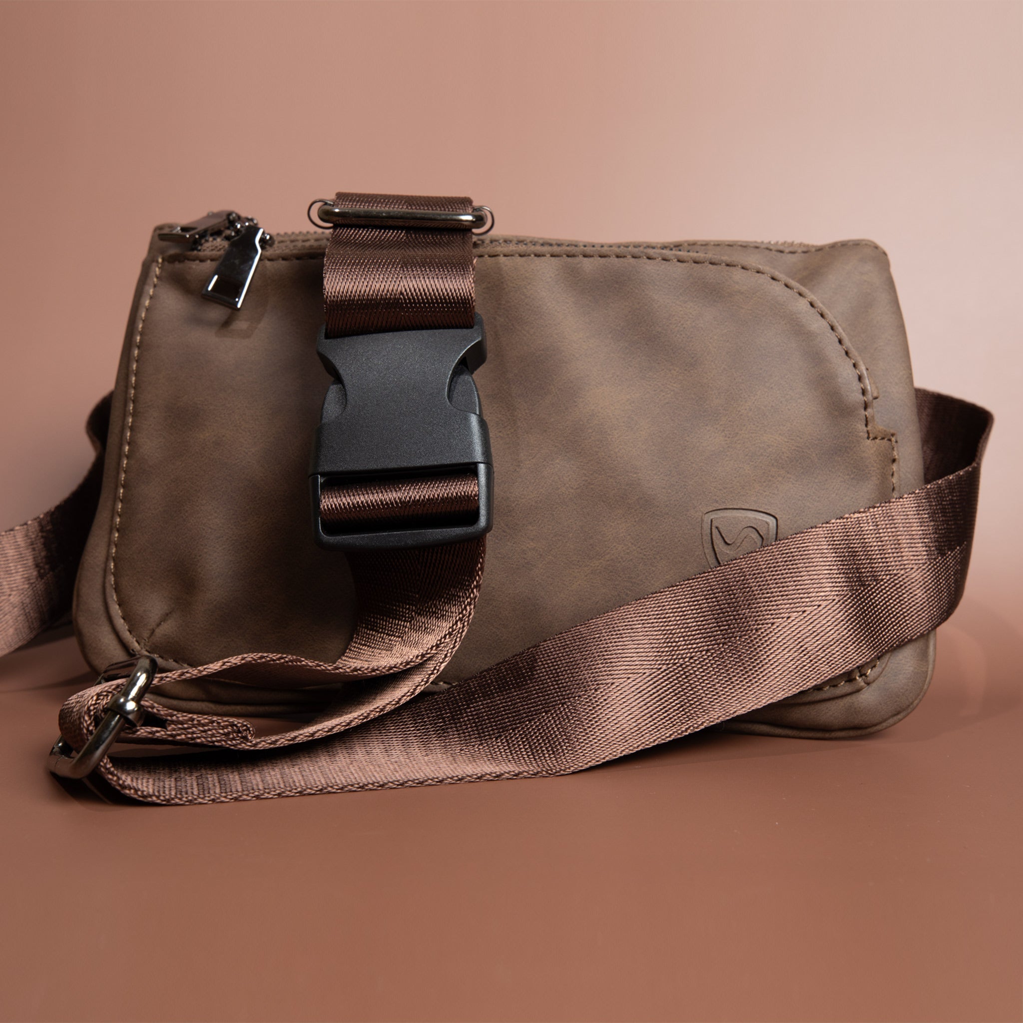 SYB Cross Body Fanny Pack – Metro Vegan Leather | EMF & 5G Blocking Bag