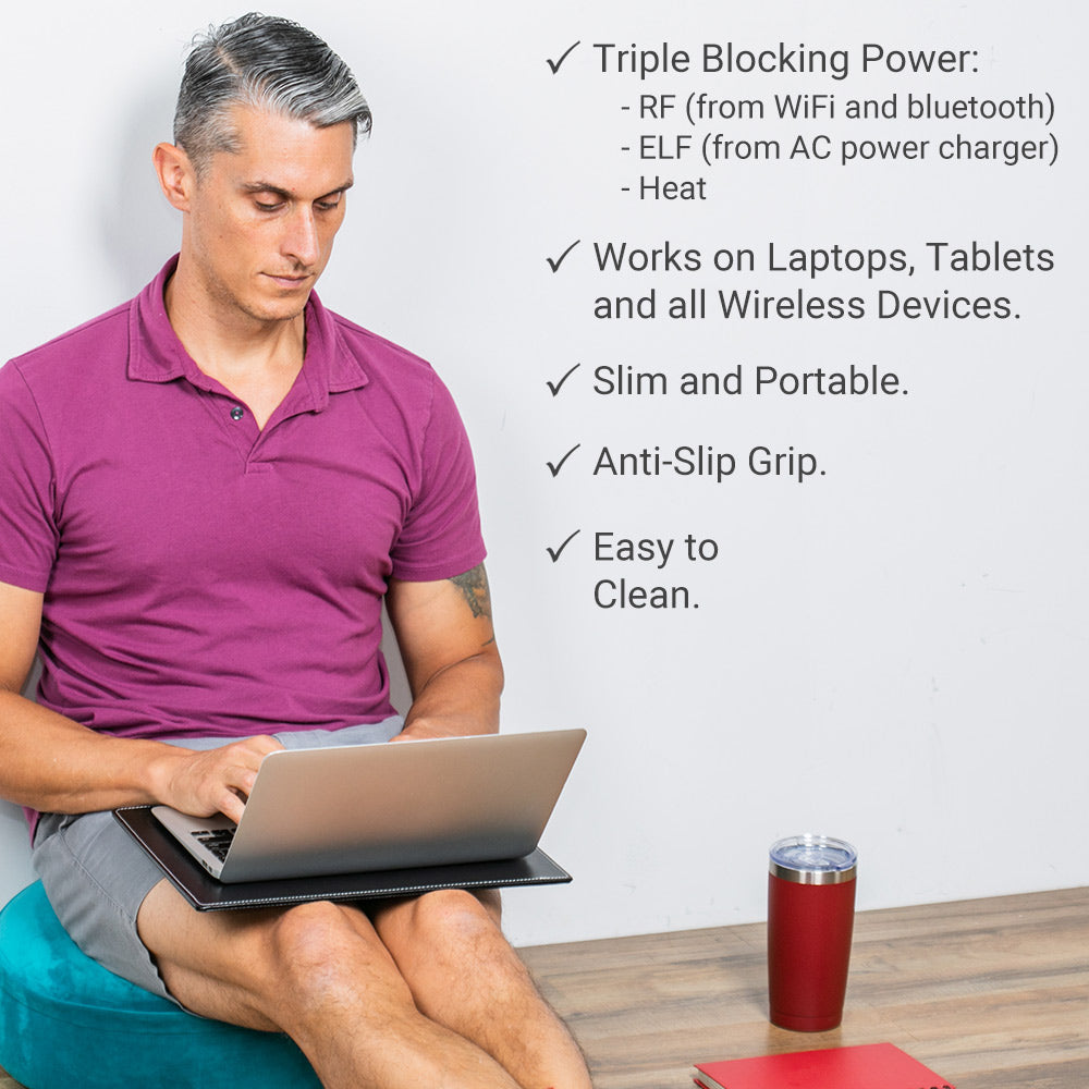 SYB Laptop Pad – Lab-Tested EMF, 5G & Heat Protection for Laptops